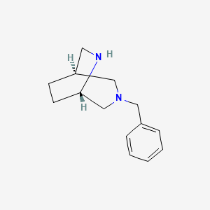 molecular formula C14H20N2 B1651929 rac-(1S,5S)-3-Benzyl-3,6-diazabicyclo[3.2.2]nonane dihydrochloride hydrate CAS No. 1359822-78-8