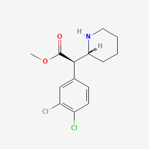molecular formula C14H17Cl2NO2 B1651941 Methyl (2R)-(3,4-dichlorophenyl)[(2R)-2-piperidinyl]acetate CAS No. 1364331-88-3
