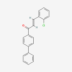 molecular formula C21H15ClO B1651944 3-(2-Chlorophenyl)-1-(4-phenylphenyl)prop-2-en-1-one CAS No. 13650-77-6