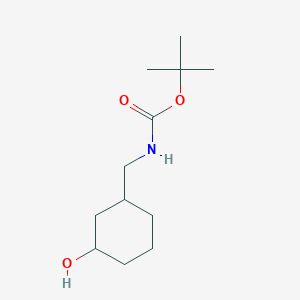 molecular formula C12H23NO3 B1651979 tert-butyl N-[(3-hydroxycyclohexyl)methyl]carbamate CAS No. 1374657-59-6