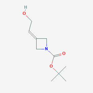 molecular formula C10H17NO3 B1651985 Tert-butyl 3-(2-hydroxyethylidene)azetidine-1-carboxylate CAS No. 1375303-95-9
