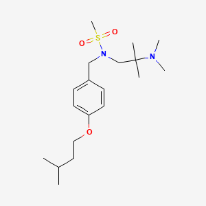 molecular formula C19H34N2O3S B1651991 N-[2-(dimethylamino)-2-methylpropyl]-N-[[4-(3-methylbutoxy)phenyl]methyl]methanesulfonamide CAS No. 1375993-29-5