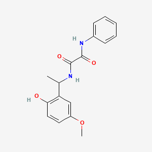 molecular formula C17H18N2O4 B1651996 N-[1-(2-hydroxy-5-methoxyphenyl)ethyl]-N'-phenylethanediamide CAS No. 1376027-40-5