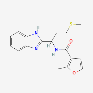 molecular formula C17H19N3O2S B1652024 N-[1-(1H-1,3-benzodiazol-2-yl)-3-(methylsulfanyl)propyl]-2-methylfuran-3-carboxamide CAS No. 1376335-78-2