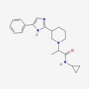 N-cyclopropyl-2-[3-(4-phenyl-1H-imidazol-2-yl)piperidin-1-yl]propanamide