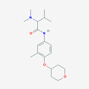 2-(dimethylamino)-3-methyl-N-[3-methyl-4-(oxan-4-yloxy)phenyl]butanamide