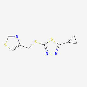 2-Cyclopropyl-5-{[(1,3-thiazol-4-yl)methyl]sulfanyl}-1,3,4-thiadiazole