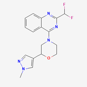 2-(difluoromethyl)-4-[2-(1-methyl-1H-pyrazol-4-yl)morpholin-4-yl]quinazoline