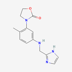 3-(5-{[(1H-imidazol-2-yl)methyl]amino}-2-methylphenyl)-1,3-oxazolidin-2-one
