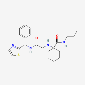 1-[({[phenyl(1,3-thiazol-2-yl)methyl]carbamoyl}methyl)amino]-N-propylcyclohexane-1-carboxamide