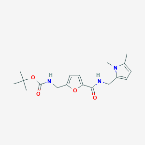 tert-butyl N-[(5-{[(1,5-dimethyl-1H-pyrrol-2-yl)methyl]carbamoyl}furan-2-yl)methyl]carbamate