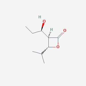 molecular formula C9H16O3 B165210 (3R,4R)-3-[(1R)-1-hydroxypropyl]-4-propan-2-yloxetan-2-one CAS No. 139609-15-7