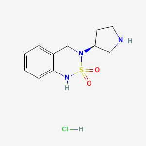 3-[(3S)-Pyrrolidin-3-yl]-1,4-dihydro-2lambda6,1,3-benzothiadiazine 2,2-dioxide;hydrochloride