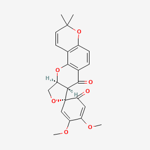 molecular formula C23H22O7 B1652116 Amorphispironone CAS No. 139006-28-3