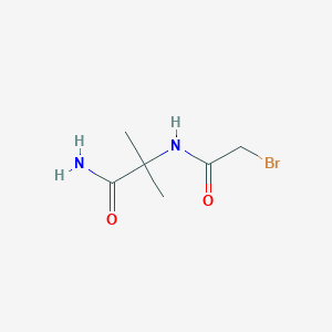 molecular formula C6H11BrN2O2 B1652150 2-(2-Bromoacetamido)-2-methylpropanamide CAS No. 1394041-91-8