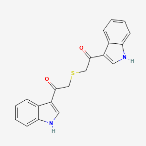 molecular formula C20H16N2O2S B1652191 1-(1H-indol-3-yl)-2-[2-(1H-indol-3-yl)-2-oxoethyl]sulfanylethanone CAS No. 139963-64-7