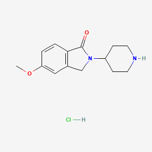 molecular formula C14H19ClN2O2 B1652202 5-Methoxy-2-(piperidin-4-yl)-2,3-dihydro-1H-isoindol-1-one hydrochloride CAS No. 1402232-76-1