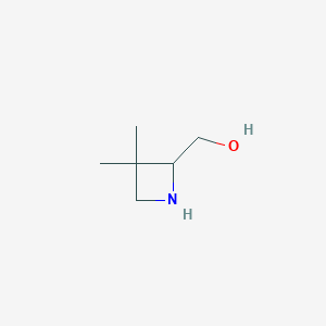 molecular formula C6H13NO B1652227 (3,3-Dimethylazetidin-2-YL)methanol CAS No. 1408242-60-3