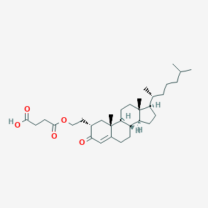 molecular formula C33H52O5 B165224 7-(3-Oxocholest-4-en-2-yl)-5-oxa-4-oxoheptanoic acid CAS No. 134329-94-5