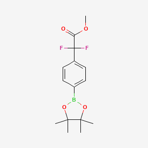 molecular formula C15H19BF2O4 B1652245 methyl 2,2-difluoro-2-[4-(4,4,5,5-tetramethyl-1,3,2-dioxaborolan-2-yl)phenyl]acetate CAS No. 1415960-55-2