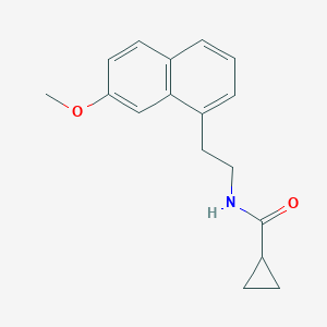 molecular formula C17H19NO2 B165227 N-Cyclopropylcarbonyl-2-(7-methoxy-1-naphthyl)ethylamine CAS No. 138113-03-8