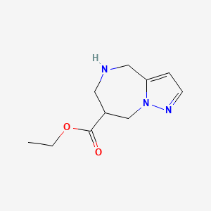 molecular formula C10H15N3O2 B1652284 Ethyl 5,6,7,8-tetrahydro-4H-pyrazolo[1,5-a][1,4]diazepine-7-carboxylate CAS No. 1422344-52-2