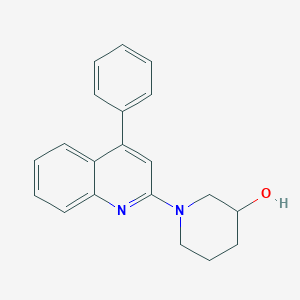 molecular formula C20H20N2O B1652297 1-(4-Phenylquinolin-2-yl)piperidin-3-ol CAS No. 1423027-49-9