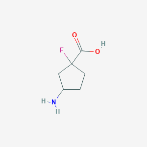molecular formula C6H10FNO2 B1652348 3-Amino-1-fluorocyclopentane-1-carboxylic acid CAS No. 1427379-91-6