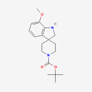 molecular formula C18H26N2O3 B1652354 Tert-butyl 7-methoxy-1,2-dihydrospiro[indole-3,4'-piperidine]-1'-carboxylate CAS No. 1427503-44-3