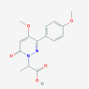 2-[4-Methoxy-3-(4-methoxyphenyl)-6-oxo-pyridazin-1-yl]propanoic acid
