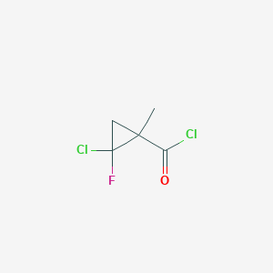molecular formula C5H5Cl2FO B165250 Cyclopropanecarbonyl chloride, 2-chloro-2-fluoro-1-methyl-(9CI) CAS No. 128230-83-1