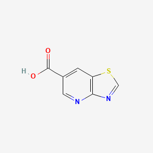 molecular formula C7H4N2O2S B1652501 Thiazolo[4,5-b]pyridine-6-carboxylic acid CAS No. 1448852-06-9