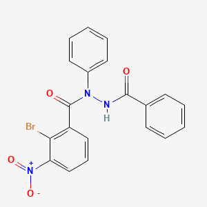 molecular formula C20H14BrN3O4 B1652522 N'-Benzoyl-2-bromo-3-nitro-N-phenylbenzohydrazide CAS No. 145933-17-1