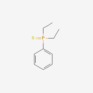 molecular formula C10H15PS B1652552 Phosphine sulfide, diethylphenyl- CAS No. 14684-35-6