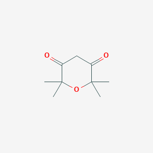 molecular formula C9H14O3 B1652558 2,2,6,6-Tetramethyloxane-3,5-dione CAS No. 14744-26-4