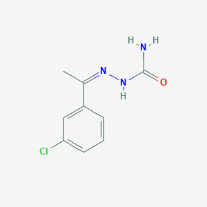 molecular formula C9H10ClN3O B1652560 [(Z)-1-(3-chlorophenyl)ethylideneamino]urea CAS No. 14760-30-6