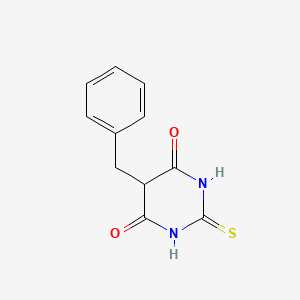molecular formula C11H10N2O2S B1652589 Pyrimidine-4,6(3H,5H)-dione, 5-benzyl-2-mercapto- CAS No. 15018-53-8
