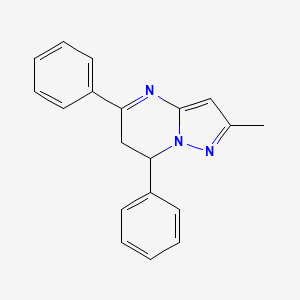 molecular formula C19H17N3 B1652601 2-Methyl-5,7-diphenyl-6,7-dihydropyrazolo[1,5-a]pyrimidine CAS No. 151449-93-3