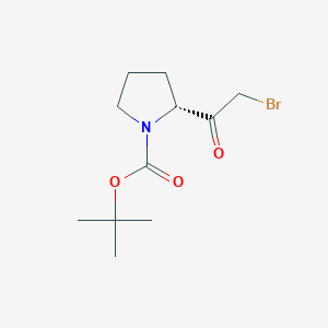 molecular formula C11H18BrNO3 B1652624 tert-butyl (2R)-2-(2-bromoacetyl)pyrrolidine-1-carboxylate CAS No. 152665-80-0