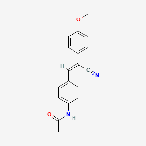 molecular formula C18H16N2O2 B1652638 N-[4-[(Z)-2-cyano-2-(4-methoxyphenyl)ethenyl]phenyl]acetamide CAS No. 15408-80-7