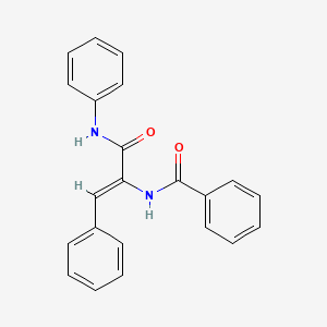 molecular formula C22H18N2O2 B1652643 N-[(Z)-3-anilino-3-oxo-1-phenylprop-1-en-2-yl]benzamide CAS No. 15440-38-7