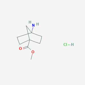 molecular formula C9H16ClNO2 B1652644 Methyl 4-aminobicyclo[2.2.1]heptane-1-carboxylate;hydrochloride CAS No. 1544665-44-2