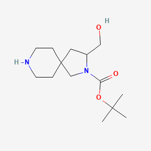 molecular formula C14H26N2O3 B1652658 Tert-butyl 3-(hydroxymethyl)-2,8-diazaspiro[4.5]decane-2-carboxylate CAS No. 1559064-17-3