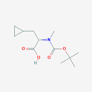 molecular formula C12H21NO4 B1652662 N-Boc-N-methyl-(S)-3-cyclopropylalanine CAS No. 156047-46-0
