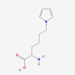 molecular formula C10H16N2O2 B1652663 L-alpha-Amino-1H-pyrrole-1-hexanoic acid CAS No. 156539-32-1