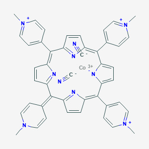 molecular formula C46H36CoN10+3 B165267 Dicyano-cobalt(III)-tetrakis(N-methyl-4-pyridyl)porphyrin CAS No. 129232-37-7