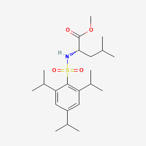 molecular formula C22H37NO4S B1652703 Methyl 4-methyl-2-{[(2,4,6-triisopropylphenyl)sulfonyl]amino}pentanoate CAS No. 159155-14-3
