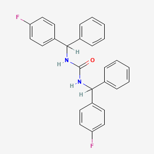 molecular formula C27H22F2N2O B1652768 N,N'-Bis((4-fluorophenyl)phenylmethyl)urea CAS No. 160807-82-9