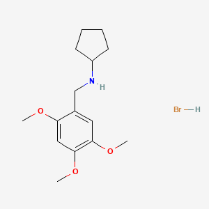 molecular formula C15H24BrNO3 B1652778 N-(2,4,5-trimethoxybenzyl)cyclopentanamine hydrobromide CAS No. 1609395-84-7