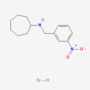 molecular formula C14H21BrN2O2 B1652784 N-(3-nitrobenzyl)cycloheptanamine hydrobromide CAS No. 1609396-16-8